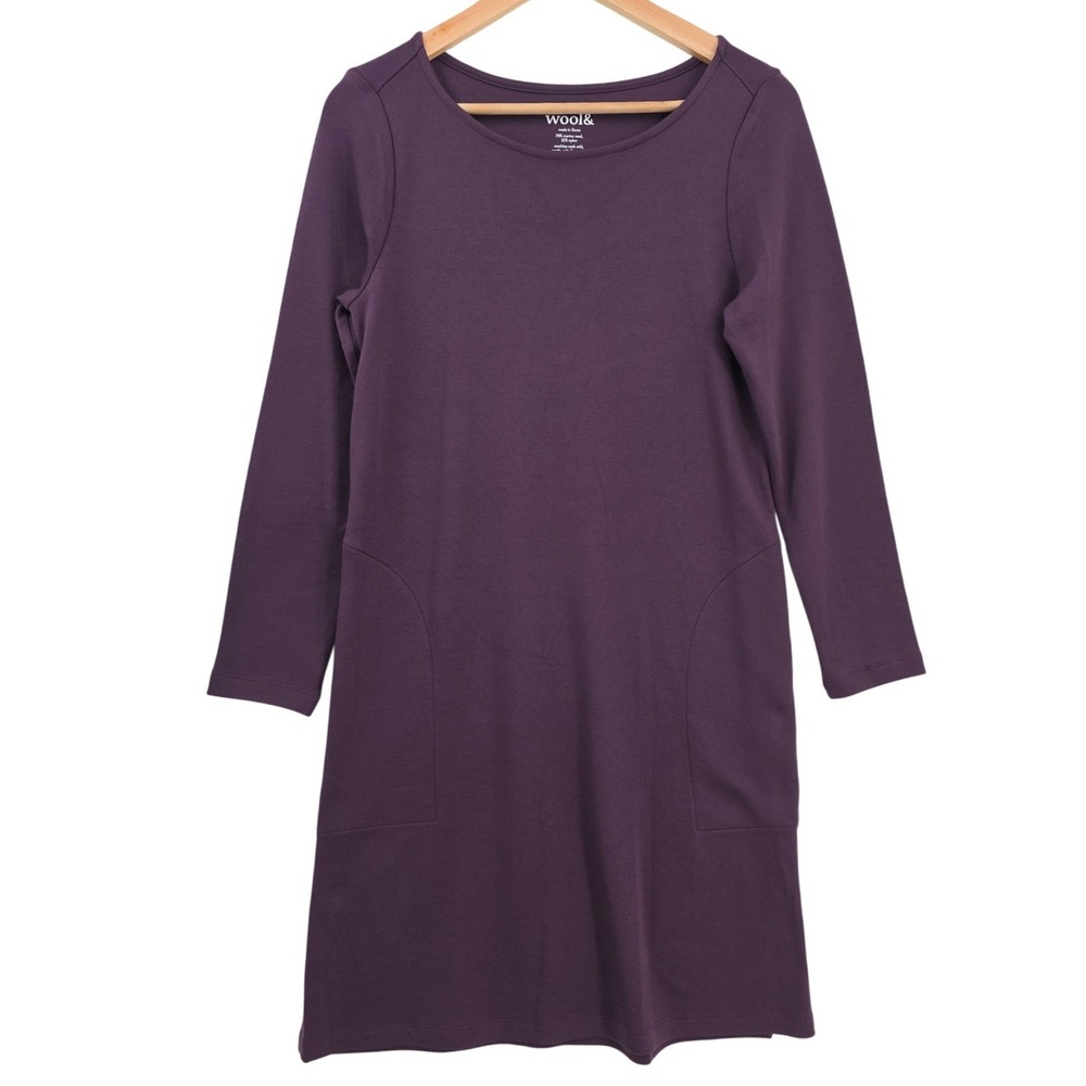 Wool& Womens M Eliza Swing Dress in Marionberry